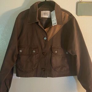 Chocolate Brown Cropped Jacket